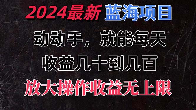 （11470期）有手就行的2024全新蓝海项目，每天1小时收益几十到几百，可放大操作收…-天孤无涯网