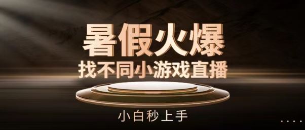 暑假火爆找不同小游戏直播间，小白秒上手【揭秘】-天孤无涯网