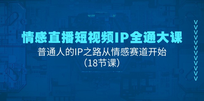 情感直播短视频IP全通大课，普通人的IP之路从情感赛道开始（18节课）-天孤无涯网