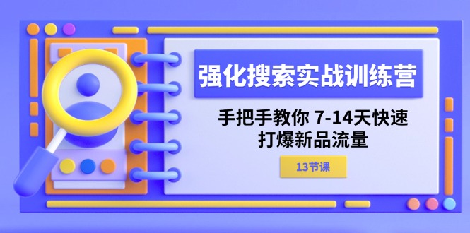 （11557期）强化 搜索实战训练营，手把手教你 7-14天快速-打爆新品流量（13节课）-天孤无涯网