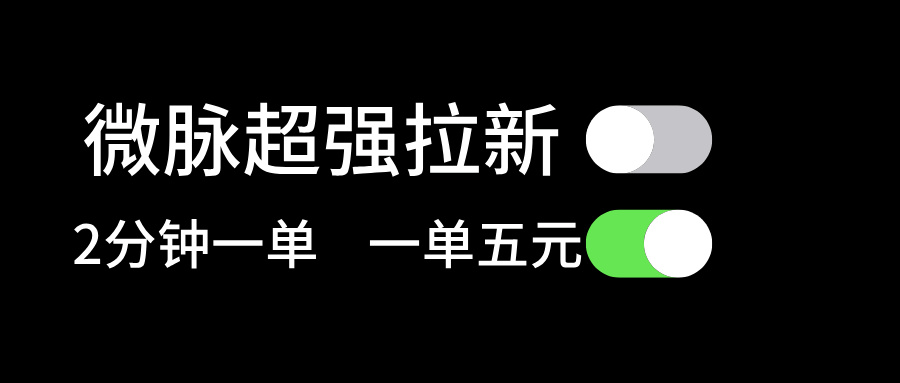 （11580期）微脉超强拉新， 两分钟1单， 一单利润5块，适合小白-天孤无涯网