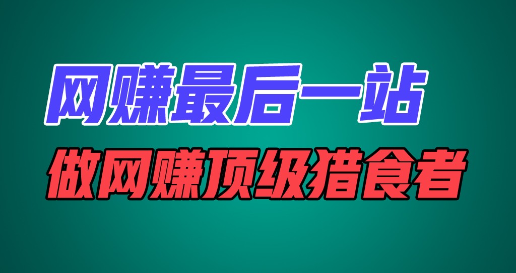 网赚最后一站，卖项目，做网赚顶级猎食者-天孤无涯网