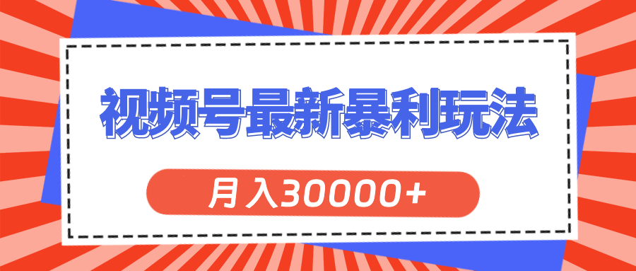 （11588期）视频号最新暴利玩法，轻松月入30000+-天孤无涯网