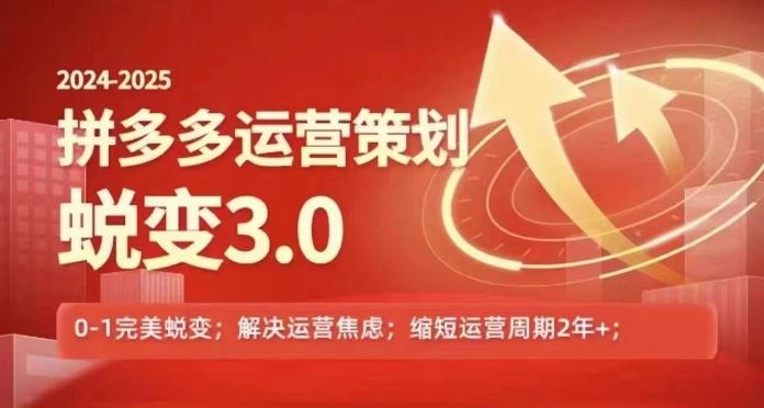 2024-2025拼多多运营策略蜕变3.0，0~1完美蜕变，解决信息焦虑-天孤无涯网
