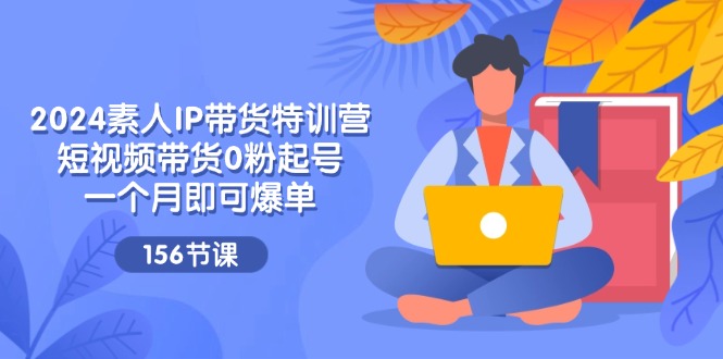 2024素人IP带货特训营，短视频带货0粉起号，一个月即可爆单（156节）-天孤无涯网
