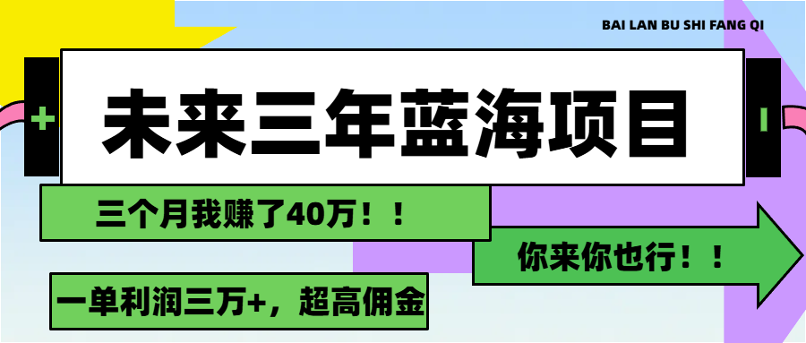 （11716期）未来三年，蓝海赛道，月入3万+-天孤无涯网