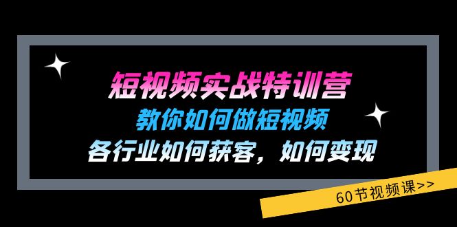 （11729期）短视频实战特训营：教你如何做短视频，各行业如何获客，如何变现 (60节)-天孤无涯网