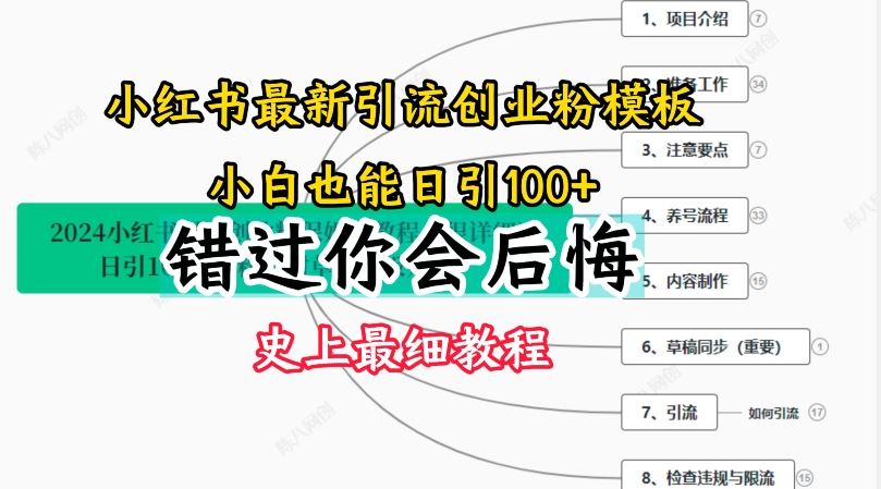 2024小红书引流创业粉史上最细教程，手把手教你引流【揭秘】-天孤无涯网