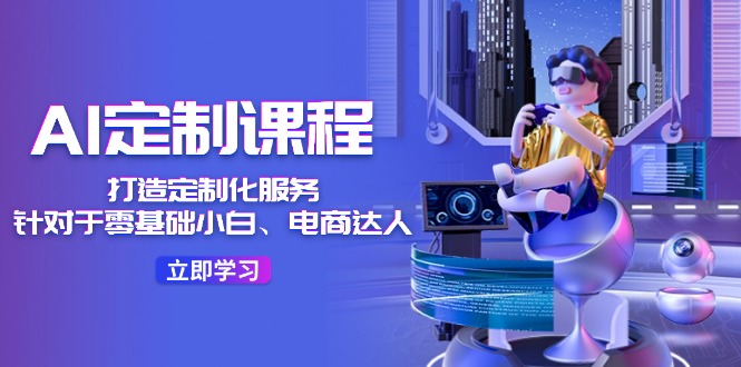 AI定制课程，打造定制化服务（针对于零基础小白、电商达人）36节课-天孤无涯网