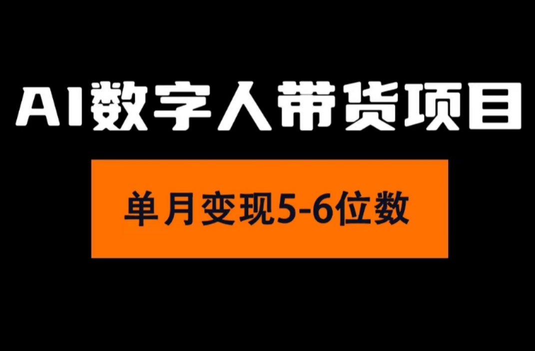 （11751期）2024年Ai数字人带货，小白就可以轻松上手，真正实现月入过万的项目-天孤无涯网