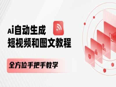 AI自动生成短视频和图文课程，全方位手把手教学-天孤无涯网