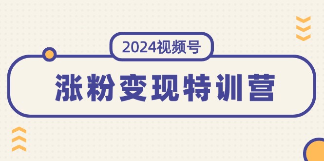 （11779期）2024视频号-涨粉变现特训营：一站式打造稳定视频号涨粉变现模式（10节）-天孤无涯网