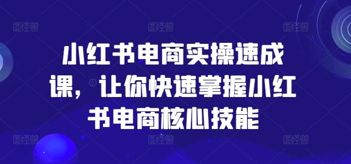 小红书电商实操速成课，让你快速掌握小红书电商核心技能-天孤无涯网