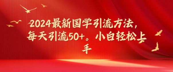 2024最新国学引流方法，每天引流50+，小白轻松上手【揭秘】-天孤无涯网