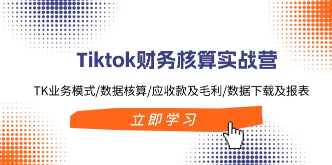 （11978期）Tiktok财务核算实战营：TK业务模式/数据核算/应收款及毛利/数据下载及报表-天孤无涯网