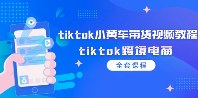 （12059期）tiktok小黄车带货视频教程，tiktok跨境电商（全套课程）-天孤无涯网