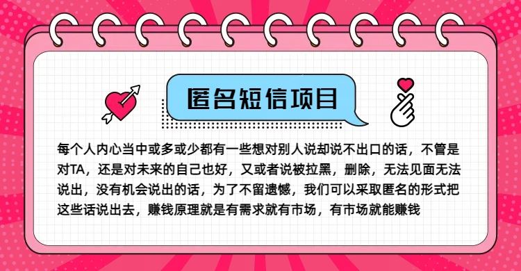 冷门小众赚钱项目，匿名短信，玩转信息差，月入五位数【揭秘】-天孤无涯网