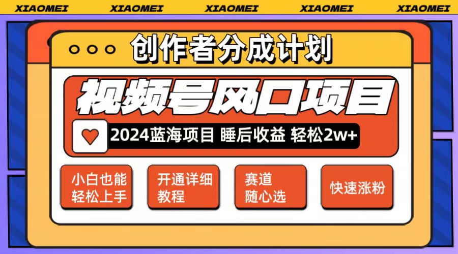 （12084期）微信视频号大风口项目 轻松月入2w+ 多赛道选择，可矩阵，玩法简单轻松上手-天孤无涯网