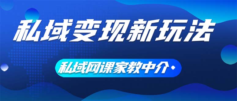 （12089期）私域变现新玩法，网课家教中介，只做渠道和流量，让大学生给你打工、0…-天孤无涯网