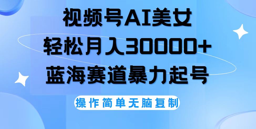 （12125期）视频号AI美女跳舞，轻松月入30000+，蓝海赛道，流量池巨大，起号猛，无…-天孤无涯网