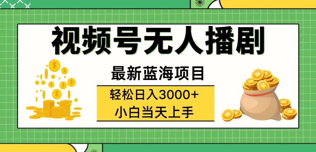 （12128期）视频号无人播剧，轻松日入3000+，最新蓝海项目，拉爆流量收益，多种变…-天孤无涯网