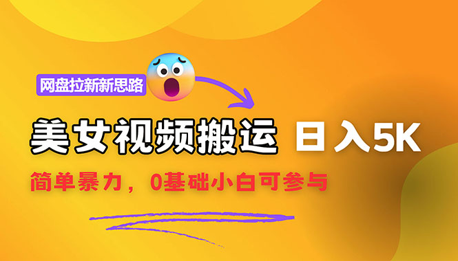 （12177期）【新思路】视频搬运+网盘拉新，靠搬运每日5000+简单暴力，0基础小白可参与-天孤无涯网