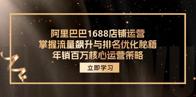 （12184期）阿里巴巴1688店铺运营，掌握流量飙升与排名优化秘籍 年销百万核心运营策略-天孤无涯网