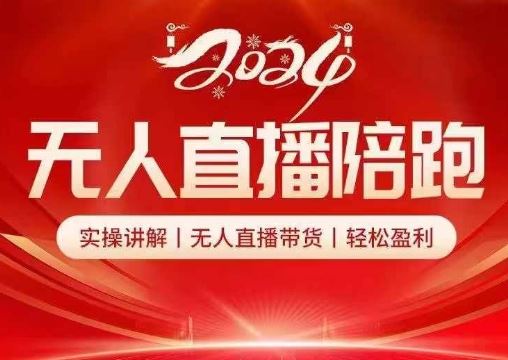 2024无人直播陪跑全套课，实操讲解，无人直播带货，轻松盈利-天孤无涯网
