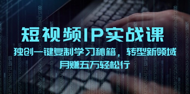 （12193期）短视频 IP实战课，独创一键复制学习秘籍，转战新领域，月赚五万轻松行-天孤无涯网