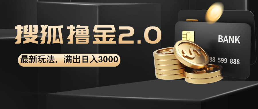 （12212期）搜狐撸金2.0最新玩法，无脑日入3000+，可无限扩大-天孤无涯网