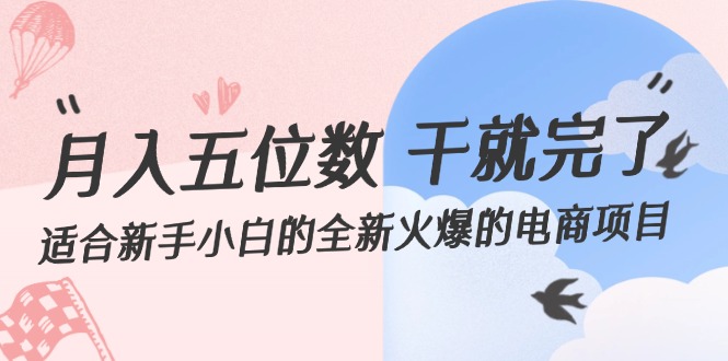 （12241期）月入五位数 干就完了 适合新手小白的全新火爆的电商项目-天孤无涯网