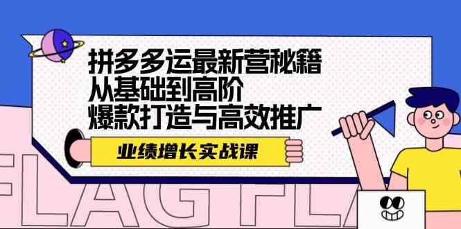 拼多多运最新营秘籍：业绩增长实战课，从基础到高阶，爆款打造与高效推广-天孤无涯网