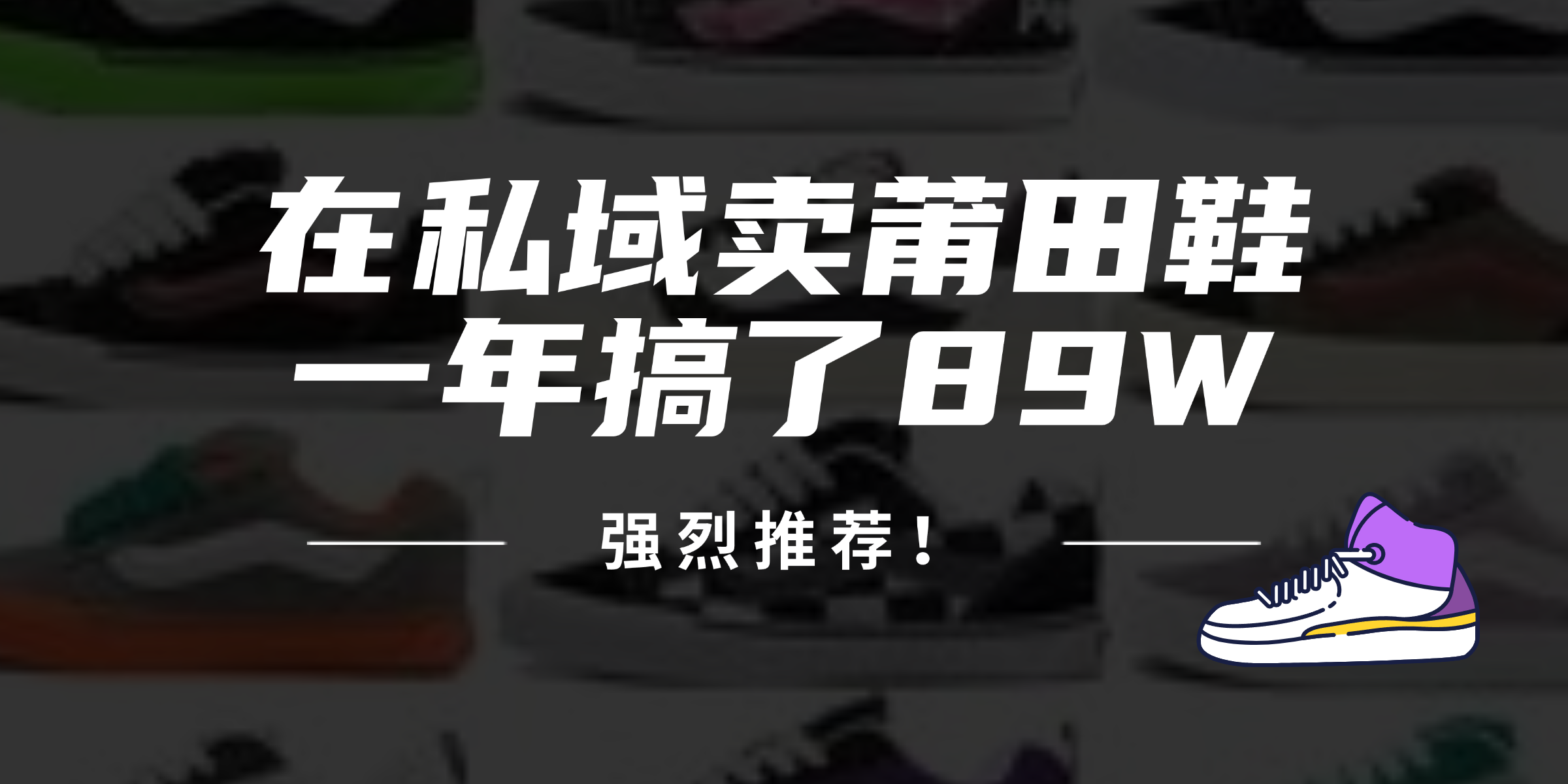 （12370期）24年在私域卖莆田鞋，一年搞了89W，强烈推荐！-天孤无涯网