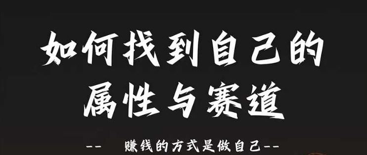 赛道和属性2.0：如何找到自己的属性与赛道，赚钱的方式是做自己-天孤无涯网