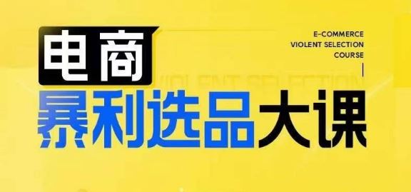 电商暴利选品大课，3大选品思维模式，助力电商企业实现利润突破-天孤无涯网
