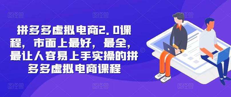 拼多多虚拟电商2.0项目，市面上最好，最全，最让人容易上手实操的拼多多虚拟电商课程-天孤无涯网