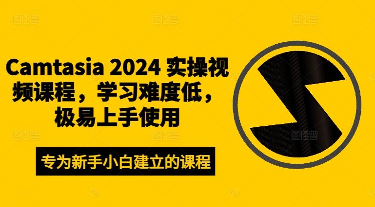 Camtasia 2024 实操视频课程，学习难度低，极易上手使用-天孤无涯网