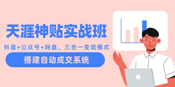 天涯神贴实战班：抖音+公众号+网盘，三合一变现模式，搭建自动成交系统-天孤无涯网