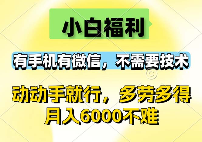 （12565期）小白福利，有手机有微信，0成本，不需要任何技术，动动手就行，随时随…-天孤无涯网