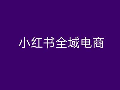 小红书全域电商，小红书电商教程-天孤无涯网