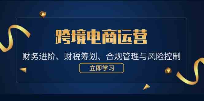 跨境电商运营：财务进阶、财税筹划、合规管理与风险控制-天孤无涯网