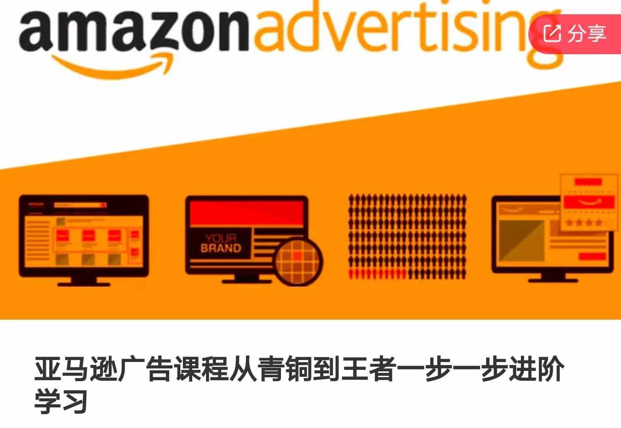亚马逊广告课程，从青铜到王者一步一步进阶学习（更新9月）-天孤无涯网