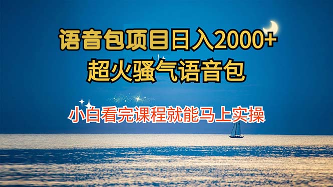 （12734期）语音包项目 日入2000+ 超火骚气语音包小白看完课程就能马上实操-天孤无涯网