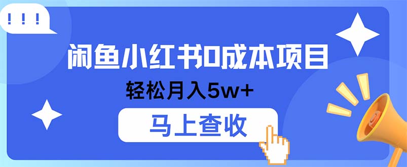 （12777期）小鱼小红书0成本项目，利润空间非常大，纯手机操作-天孤无涯网