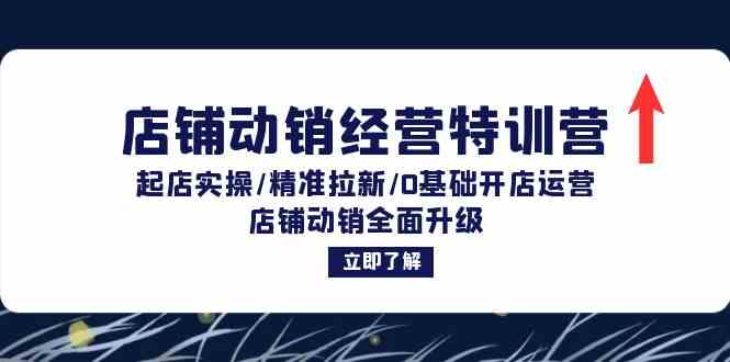 店铺动销经营特训营：起店实操/精准拉新/0基础开店运营/店铺动销全面升级-天孤无涯网