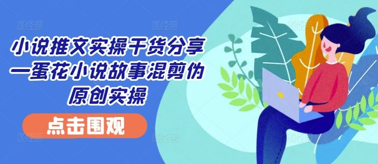 小说推文实操干货分享—蛋花小说故事混剪伪原创实操-天孤无涯网