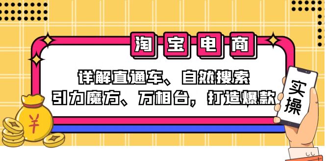 （12814期）2024淘宝电商课程：详解直通车、自然搜索、引力魔方、万相台，打造爆款-天孤无涯网