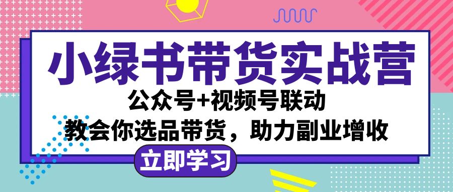 （12848期）小绿书AI带货实战营：公众号+视频号联动，教会你选品带货，助力副业增收-天孤无涯网