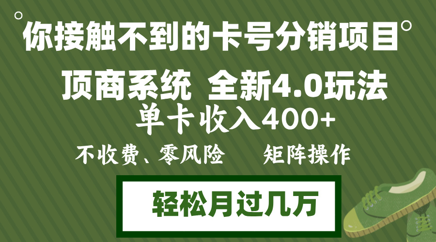 （12917期）年底卡号分销顶商系统4.0玩法，单卡收入400+，0门槛，无脑操作，矩阵操…-天孤无涯网