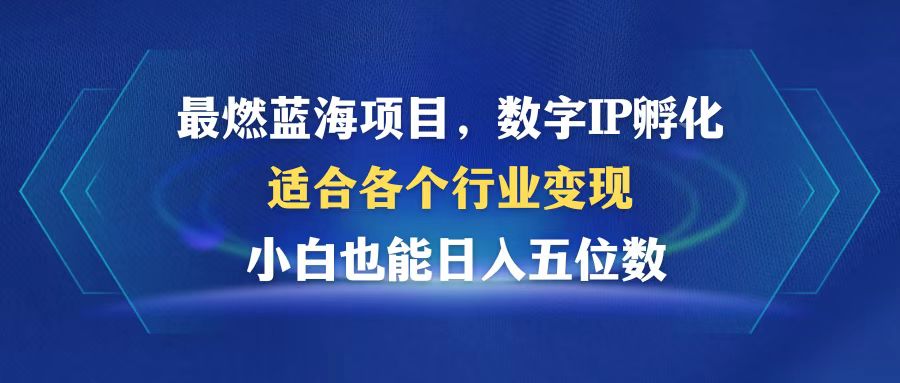 （12941期）最燃蓝海项目  数字IP孵化  适合各个行业变现  小白也能日入5位数-天孤无涯网